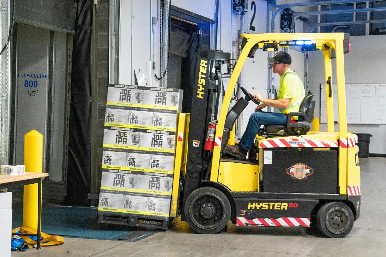 Pallets loaded and ready for delivery to an Amazon fulfilment centre from UKFM Belvedere