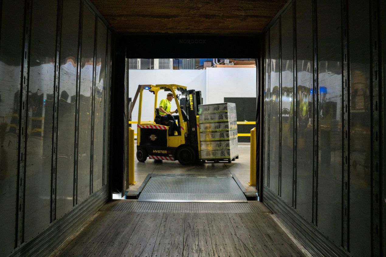 UKFM warehouse operative managing stock and inventory