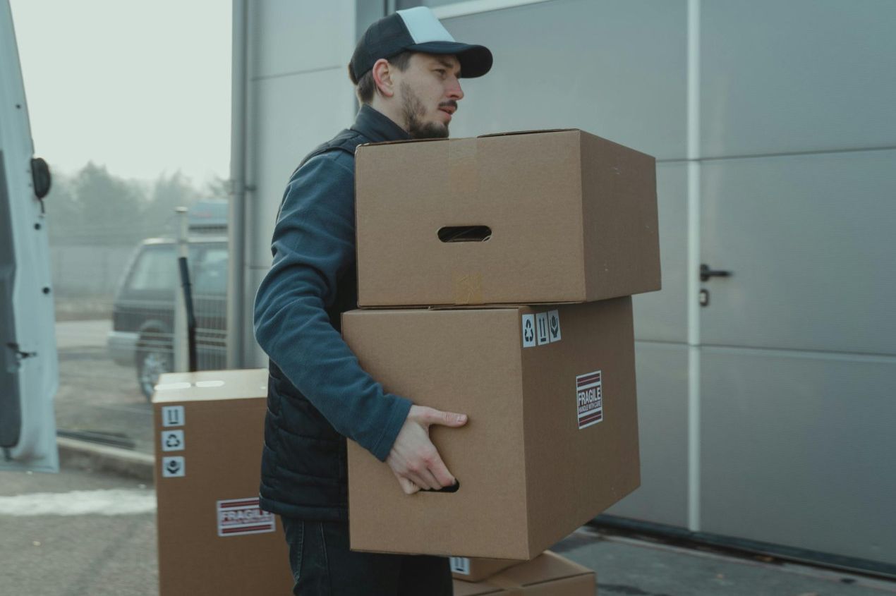 Parcels prepared for fast next-day dispatch at UKFM's eCommerce fulfilment centre